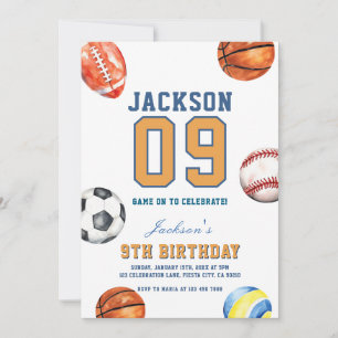 Laten we een sportief verjaardagsfeest hebben kaart