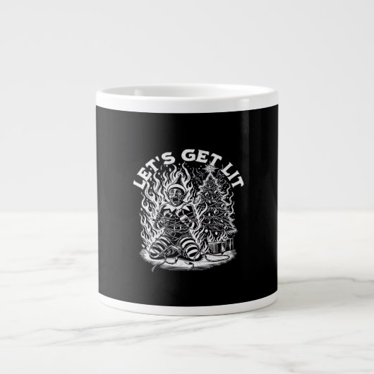 Laten we een verlicht kerstfeest krijgen extra grote beker (Voorkant)