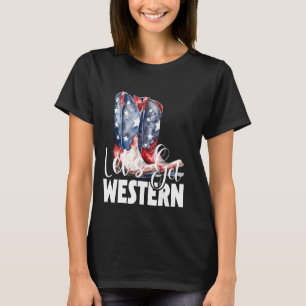 Laten we een westerne Amerikaanse cowboy nemen T-shirt