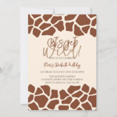 Laten we een wild dier giraffe print verjaardagsfe kaart (Voorkant)