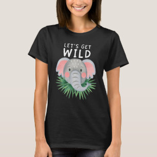 Laten we een wilde dierentuin safari feest in de d t-shirt