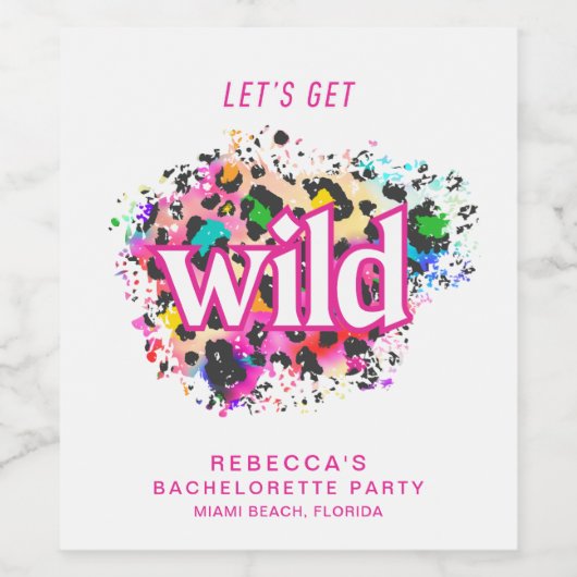 Laten we een wilde jachtmeisjesuitstap houden wijn etiket (Enkel label)