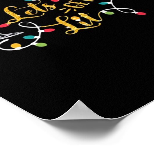 Laten we een witte glazen kerstabel drinken poster (Hoek)