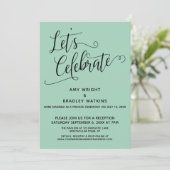 Laten we Elegant Lichtgroen Alleen Ontvangst Viere Kaart (Staand voorkant)