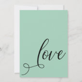 Laten we Elegant Lichtgroen Alleen Ontvangst Viere Kaart (Achterkant)