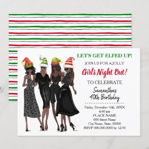 Laten we Elfed Up Kerstavond uit Verjaardag Kaart