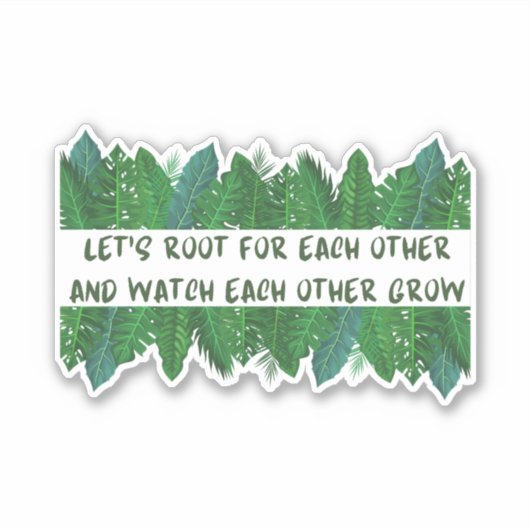 Laten we elkaars wortel bekijken en elkaar bekijke sticker (Voorkant)
