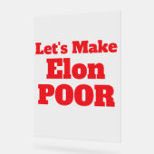 Laten we Elon arm maken, Amerika herstellen Acryl Bord (Hoek)