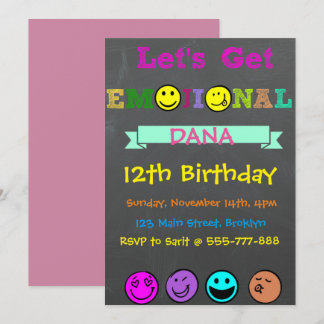 Laten we Emojinal halen, Emoji Girl Birthday Uitno Kaart