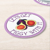 Laten we er een beetje bij stilstaan. Grappig als Ronde Kartonnen Onderzetter (Gebogen)