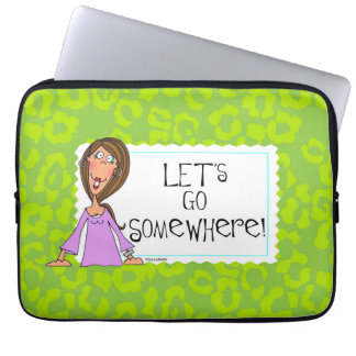 Laten we ergens een laptophoes gaan. laptop sleeve