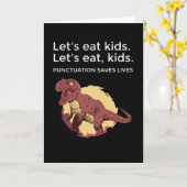 Laten we eten Kinder interpunctie redt levens grap Kaart (Gele Bloem)