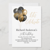 Laten we Faux Gold 30th Mannen verjaardagsfeest vi Kaart (Voorkant)