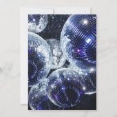 Laten we feest disco bal  kaart (Achterkant)