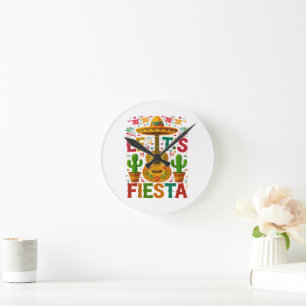 Laten we feest vieren Cinco De Mayo Feest Ronde Klok