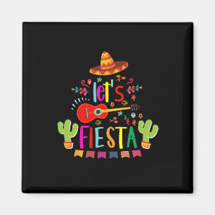 Laten we feest vieren Cinco De Mayo Gitaar Grappig Magneet