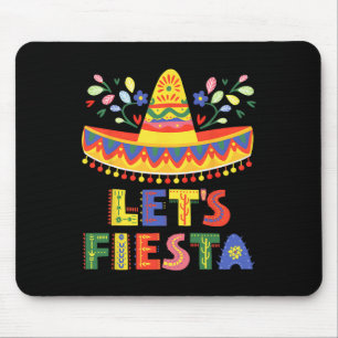 Laten we feest vieren Cinco De Mayo Gitaar Grappig Muismat