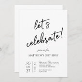 Laten we feest vieren kaart (Voorkant / Achterkant)