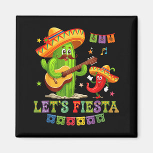 Laten we feest vieren mexicaans feest taco gitaar magneet