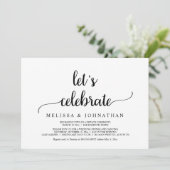 Laten we feest vieren, Rustieke trouwfeest viering Kaart (Staand voorkant)