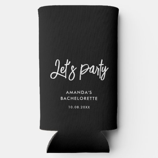 Laten we feest vieren Script Bachelorette-feest aa (Achterkant)