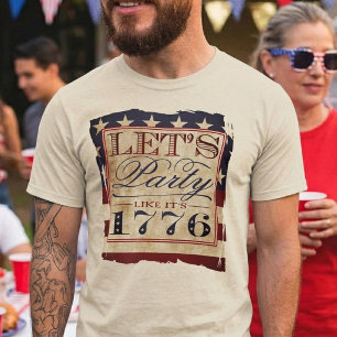Laten we feesten alsof het 1776 is Vintage 4 jul T-shirt