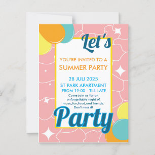 laten we feesten briefkaart