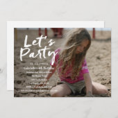 Laten we feesten | Fotopartijuitnodiging Kaart (Voorkant / Achterkant)