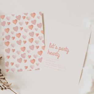 Laten we feesten hartelijk liefde hart verjaardag kaart