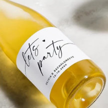 Laten we feesten. Modern eenvoudig script bachelor