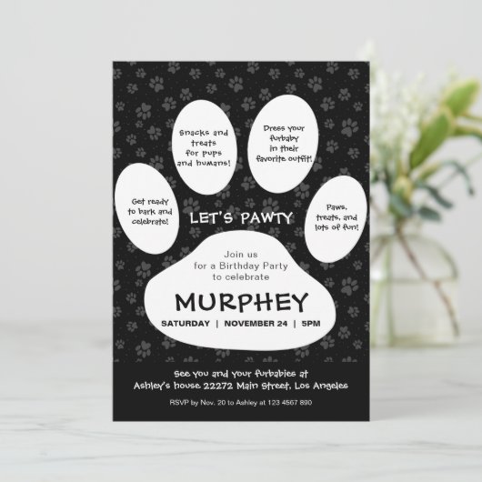 Laten we feesten, Pootafdruk Kaart (Staand voorkant)