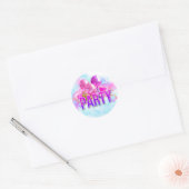 Laten we feesten! - ronde sticker (Envelop)