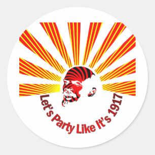 Laten we feesten ronde sticker