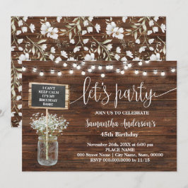 Laten we feesten Western elke leeftijd Verjaardag Save The Date