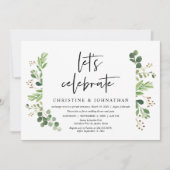 Laten we feestvieren, bruiloft Elopement Dinner Pa Kaart (Voorkant)