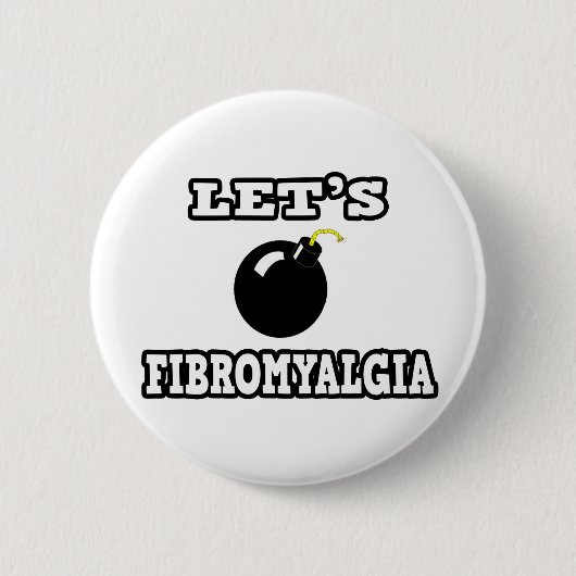 Laten we fibromyalgie bombarderen ronde button 5,7 cm (Voorkant)