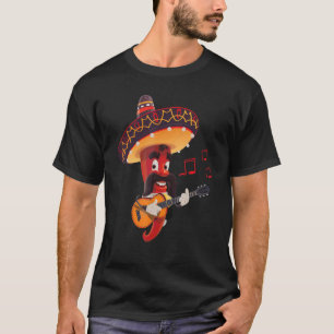 Laten we Fiesta 5 De Mayo Viva Mexico Peper Gitaar T-shirt