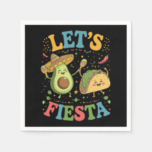 Laten we Fiesta Avocado en Tacos Cinco de Mayo Servet