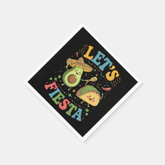 Laten we Fiesta Avocado en Tacos Cinco de Mayo Servet (Hoek)