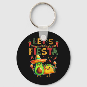 Laten we Fiesta Avocado en Tacos Cinco de Mayo Sleutelhanger