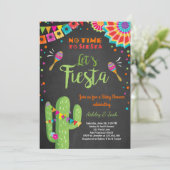 Laten we Fiesta Baby shower uitnodigen Mexicaanse Kaart (Staand voorkant)