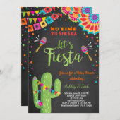 Laten we Fiesta Baby shower uitnodigen Mexicaanse Kaart (Voorkant / Achterkant)