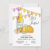 Laten we Fiesta Bier tequila shot taco Nieuw Huis Kaart (Voorkant)