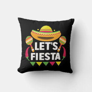 Laten we Fiesta Cinco De Mayo, Mexicaans geïnspire Kussen