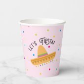 Laten we Fiesta Cinco de Mayo Paper Cups Papieren Bekers (Achterkant)