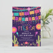 Laten we Fiesta Kids Birthday Party Invitation Kaart (Staand voorkant)