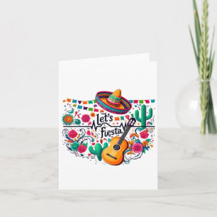 Laten we Fiesta Mexicaanse feestviering hartslag v Kaart