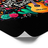 Laten we Fiesta Mexicaanse feestviering hartslag v Poster (Hoek)