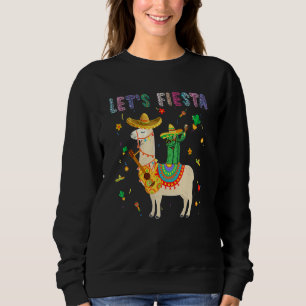 Laten we Fiesta Sombrero Llamas Cactus Mexican Cin Trui