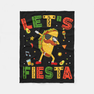 Laten we Fiesta Tacos Dabbing Cinco de Mayo Mexica Fleece Deken